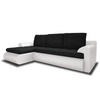 ECKSOFA Santi, Seite: Links - Schwarz/Weiß, Holz/Textil (226/152cm) - Sofnet