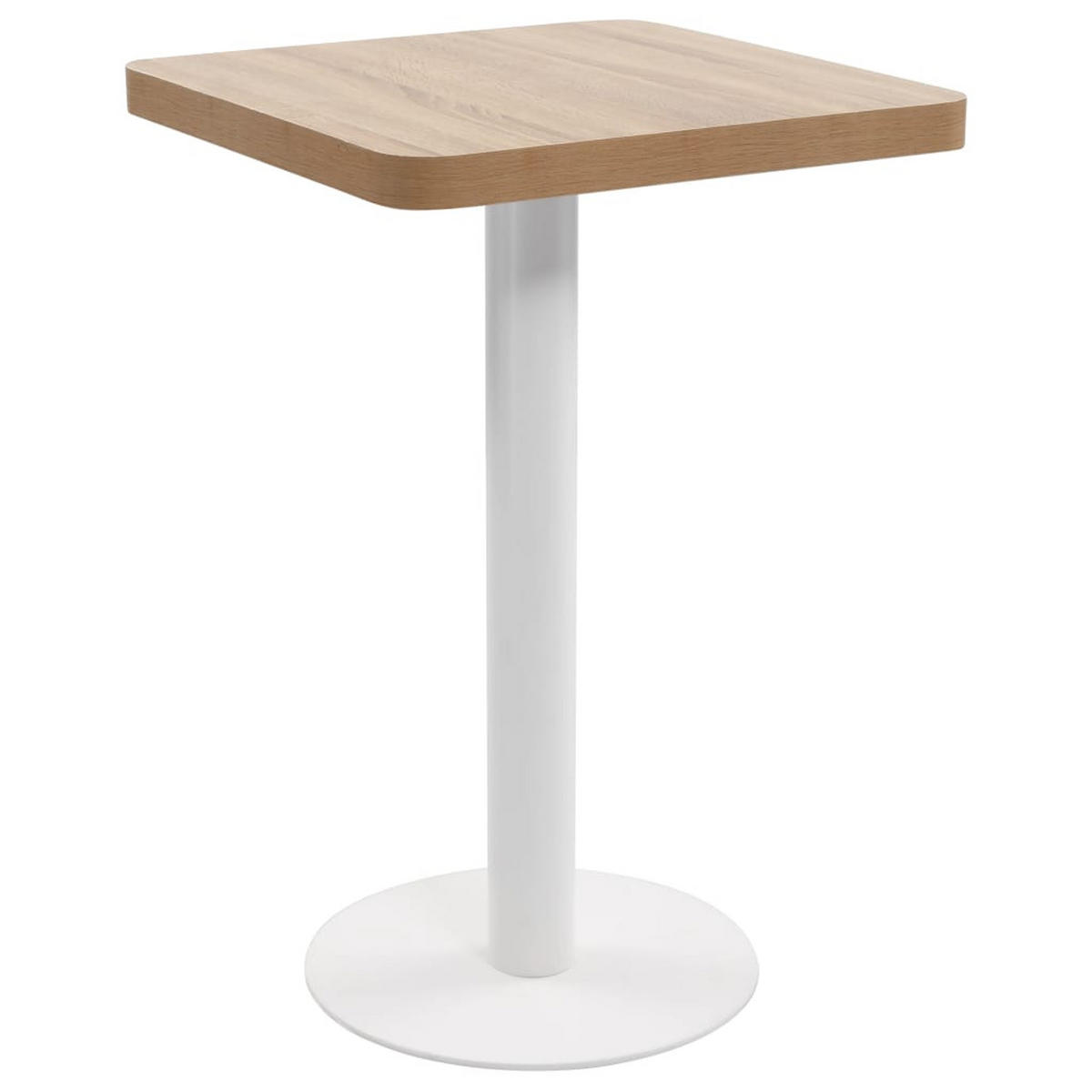 BISTROTISCH Hellbraun 50/50 Cm Mdf - Braun, Holzwerkstoff (50/50/75cm) - vidaXL
