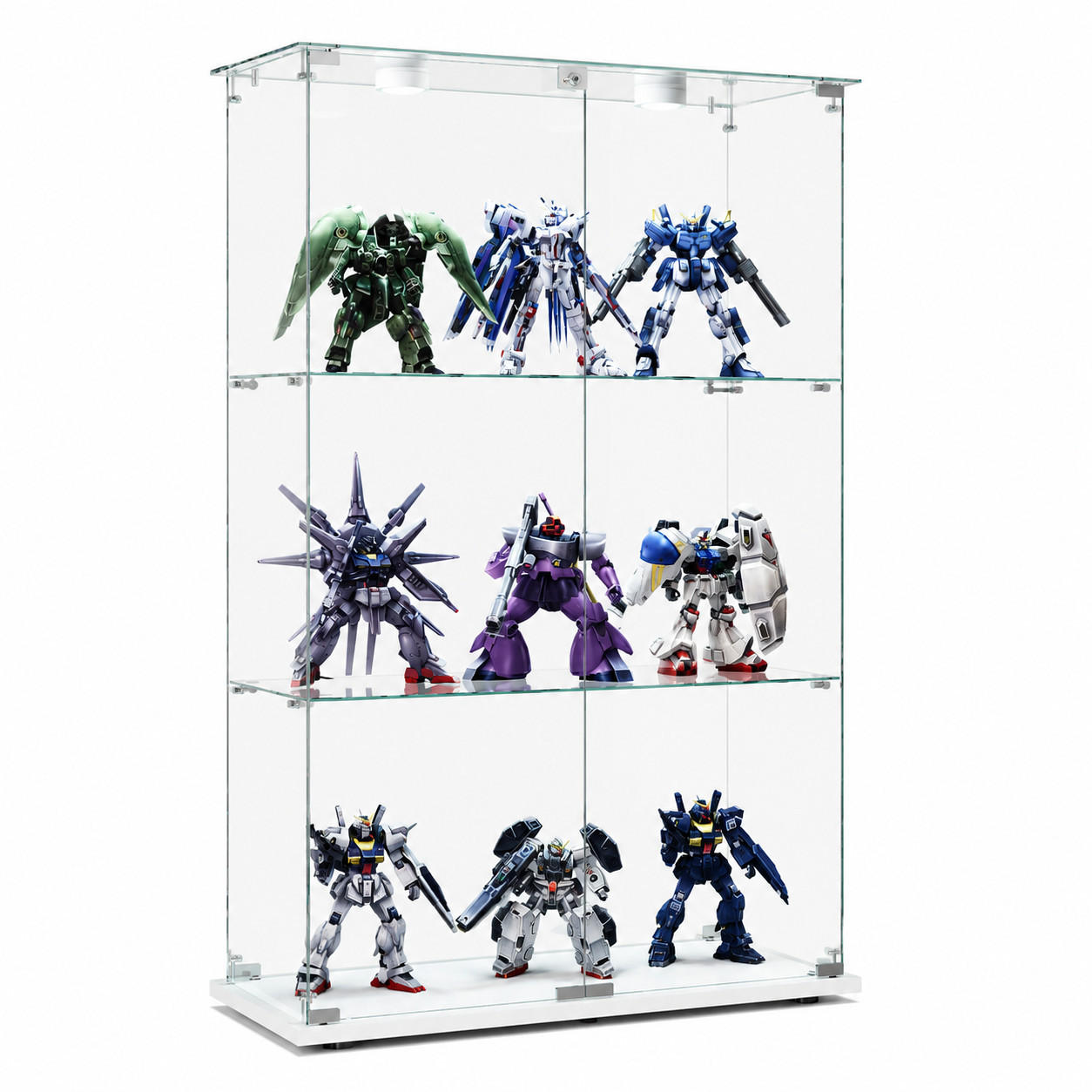 Parafta Home Vitrine,Led Weiß 78x123x35 cm