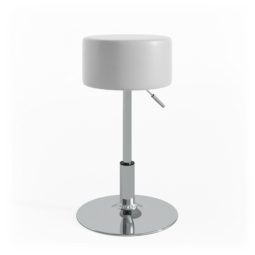 HOCKER Design Weiß 33.5 x 67 cm für Schminktisch - Weiß, Metall (33.5/67/33.5cm) - Vicco