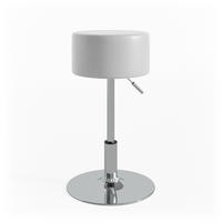 HOCKER Design Weiß 33.5 x 67 cm für Schminktisch - Weiß, Metall (33.5/67/33.5cm) - Vicco