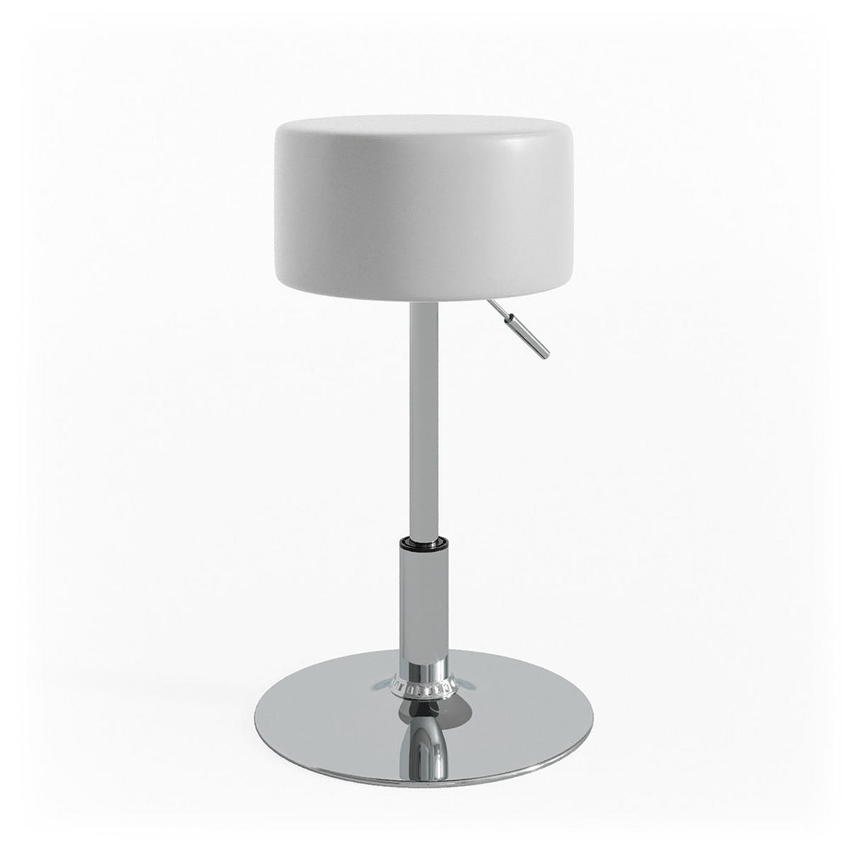 HOCKER Design Weiß 33.5 x 67 cm für Schminktisch - Weiß, Metall (33.5/67/33.5cm) - Vicco