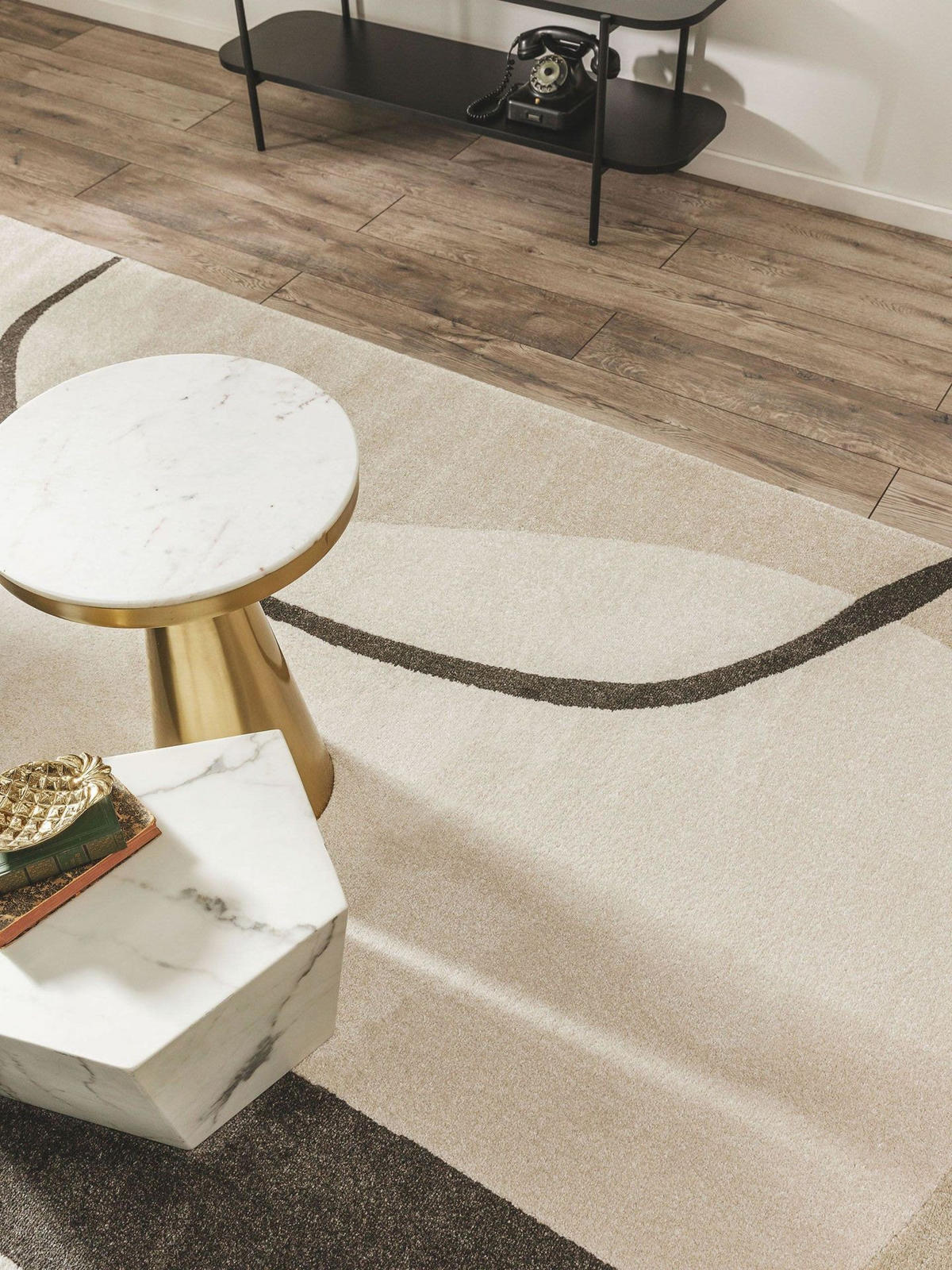 TEPPICH Teppich Ida Beige/Grau - Beige/Grau, Kunststoff (80/1cm) - KUNSTLOFT