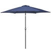SONNENSCHIRM 270 cm marineblau Varese - Blau/Grau, Textil (270/270cm) - Beliani