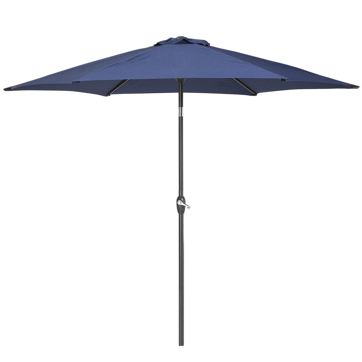 SONNENSCHIRM 270 cm marineblau Varese - Blau/Grau, Textil (270/270cm) - Beliani