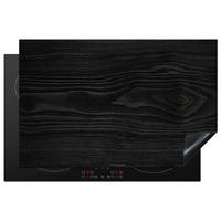 HERABDECKPLATTE - Schwarz - Holzoptik - 83x52 - Schwarz, Kunststoff (83/52/0.2cm) - MuchoWow