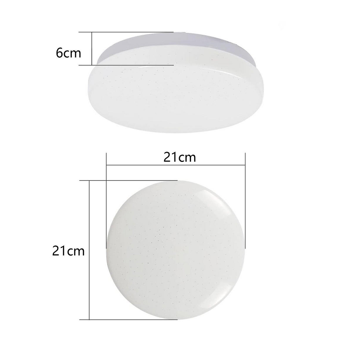 LED-DECKENLEUCHTE Philipp 21/21/6 cm - Weiß, Kunststoff (21/21/6cm) - Nettlife