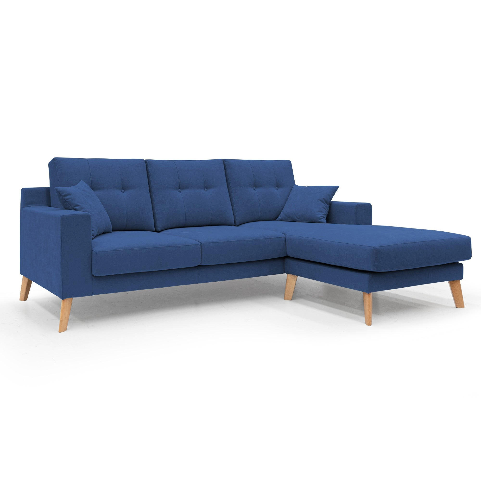 ECKSOFA Danish - Blau, Textil (237/91cm) - Divani.store