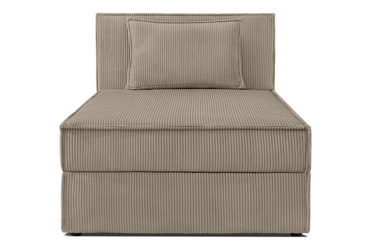 BOXSPRINGBETT ROTI Einzelbett, beige - Beige/Schwarz, Holz/Holzwerkstoff (90/200cm) - KONSIMO®