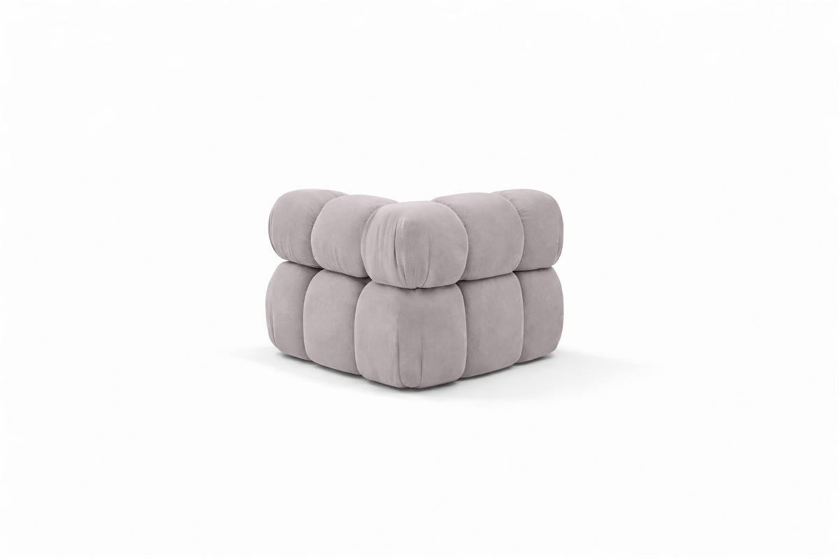 ECKMODUL, Für Modulares System, Stoff Salvador, Grau, Selia - Grau, Holz (95/70/95cm) - Kaiser Möbel