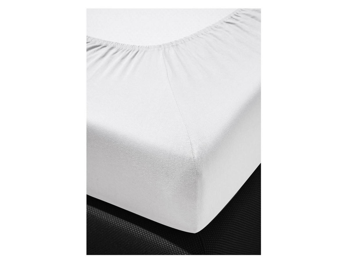 SPANNBETTTUCH Mako-Satin 1003 - Weiß, Textil (100/200cm) - Bierbaum
