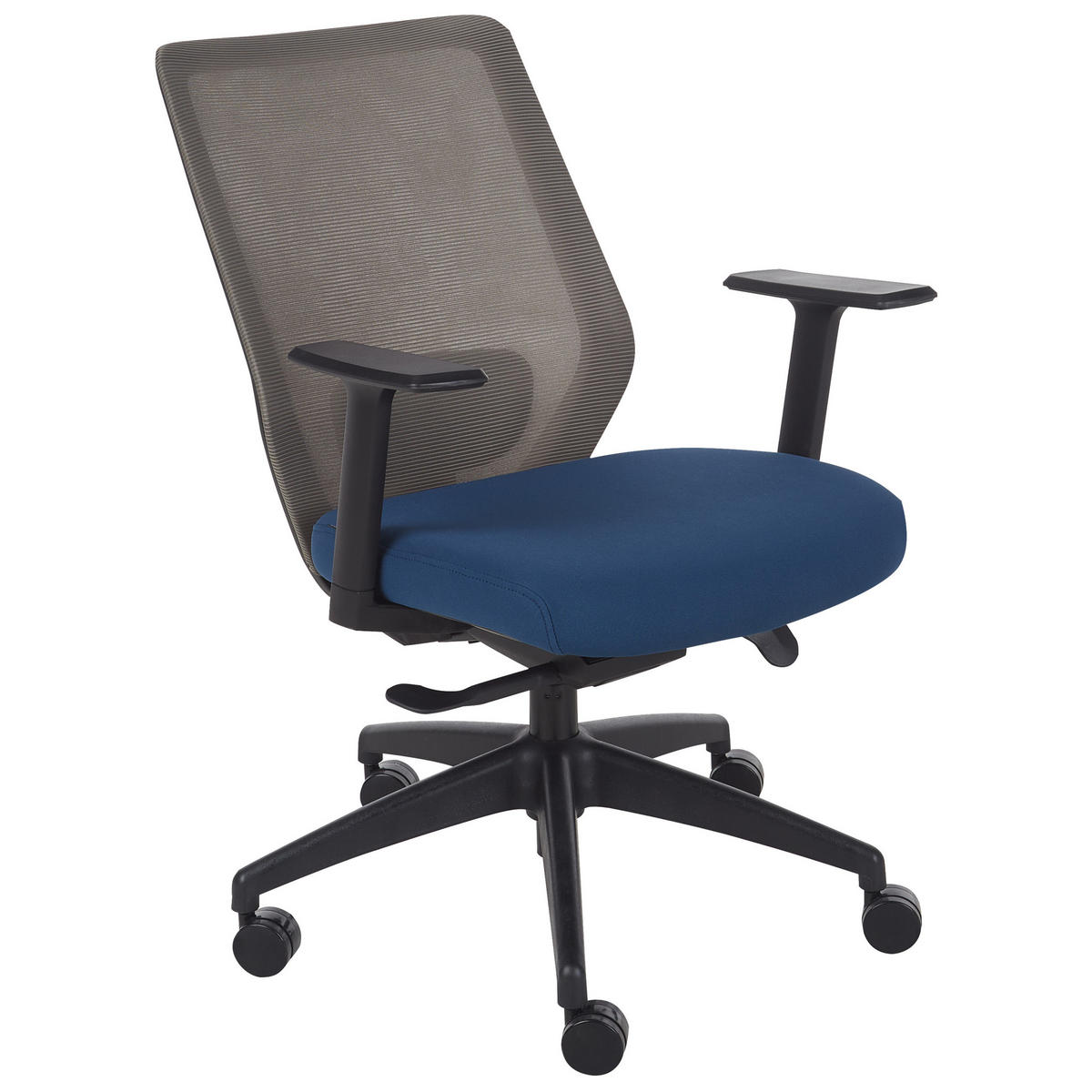 BÜROSTUHL Blau Virtuoso - Blau/Schwarz, Textil (53/97/53cm) - Beliani