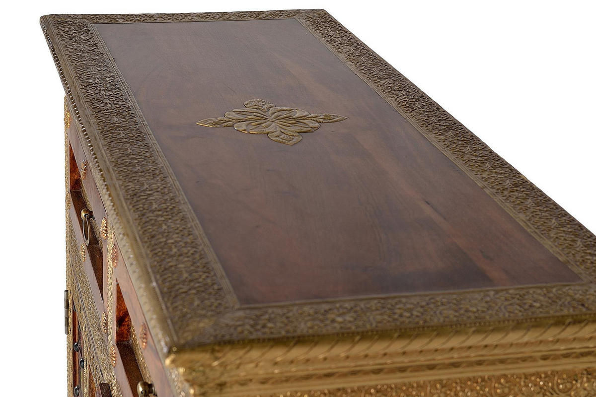 KOMMODE aus Akazienholz, Keramik und Bronze - Kirschbaumfarben, Holz (105/90/40cm) - Giner y Colomer