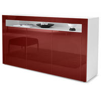 SIDEBOARD Valencia Bordeaux Hochglanz / Bordeaux Hochglanz - Bordeaux, Holzwerkstoff (155/92/40cm) - Vladon