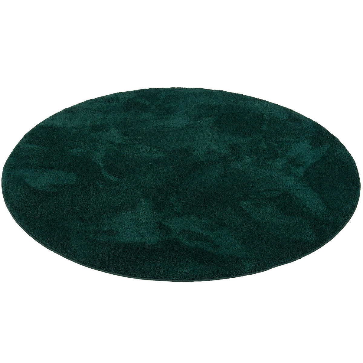 FELLTEPPICH SUPER SOFT PEARL RUND - Dunkelgrün, Textil (160/160cm) - Pergamon