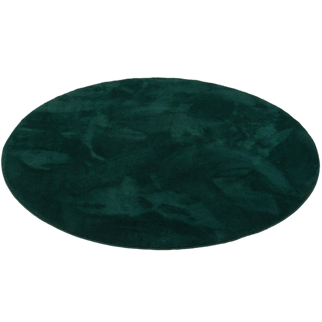 Thumbnail - Pergamon Fellteppich, Dunkelgrün, Textil, 120x120 cm, Teppiche & Böden, Teppiche, Fellteppiche