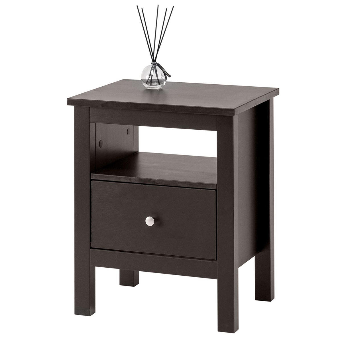 NACHTTISCH Massivholz 37/45/55 cm - Schwarz, Holz (45/55/37cm) - hagge home