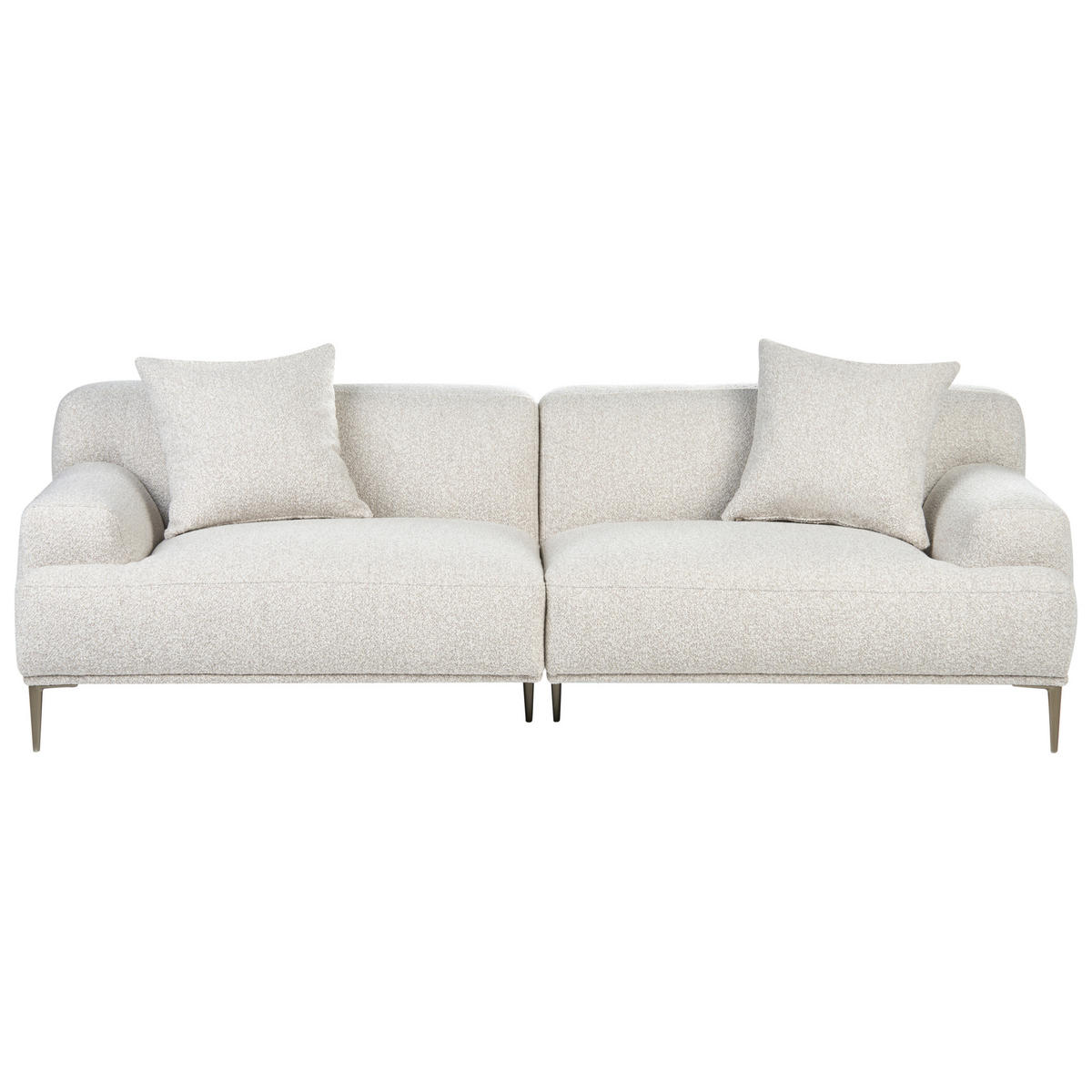POHOVKA 3-místná Bouclé Krémově bílá Matila - krémová, textil (233/70/94cm) - Beliani