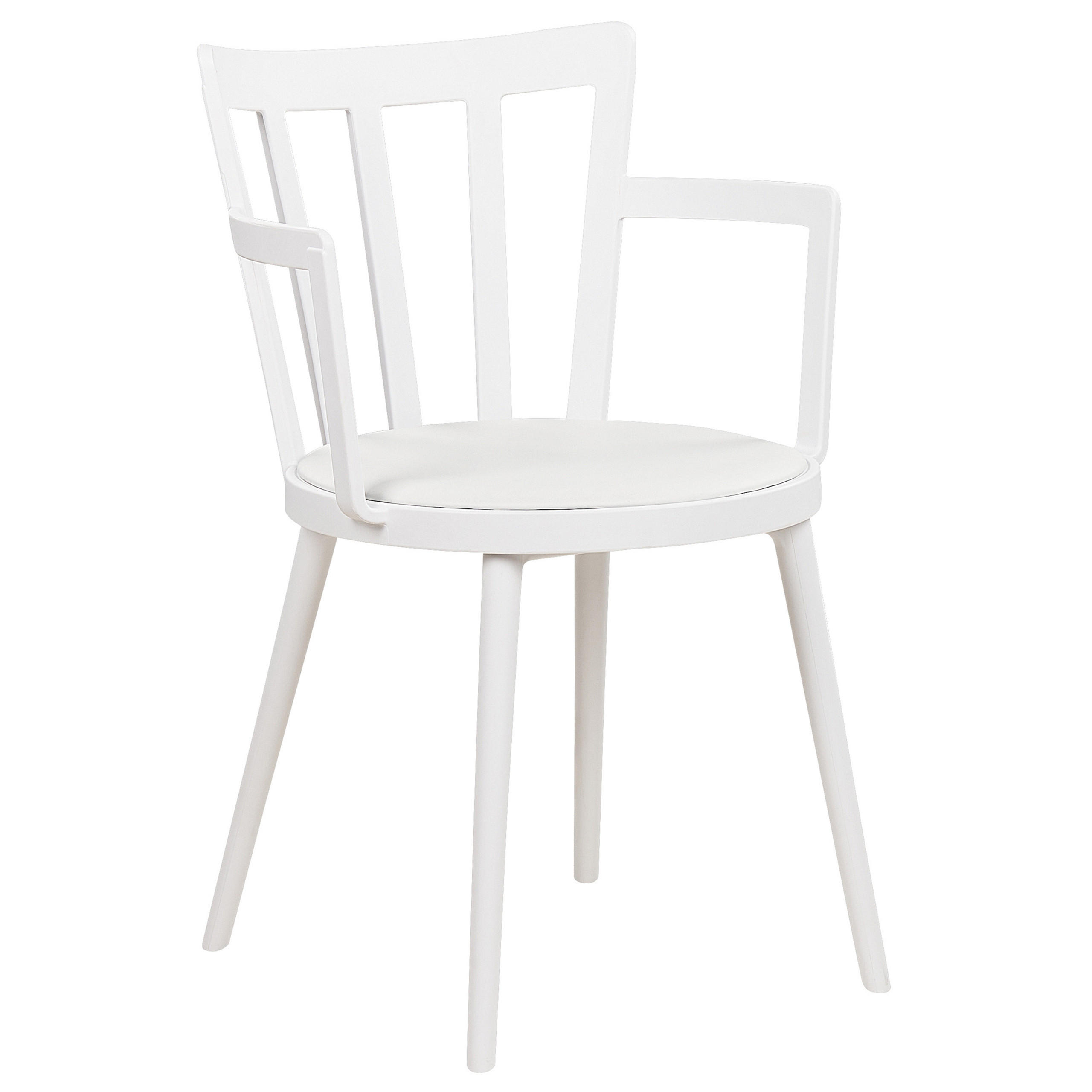 ESSZIMMERSTUHL 4er-Set Kunststoff Weiß Morill - Weiß, Kunststoff (45/77/52cm) - Beliani