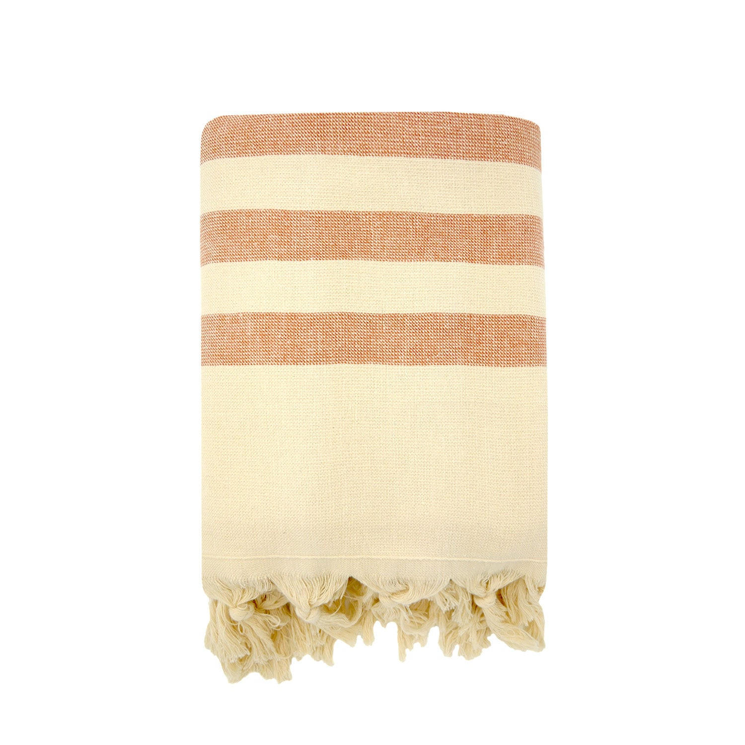 HAMAMTUCH mit Frottee-Fütterung Braun 90x160 340g/m² - Fidji Zimt - Braun, Textil (160/90cm) - LE COMPTOIR DE LA PLAGE