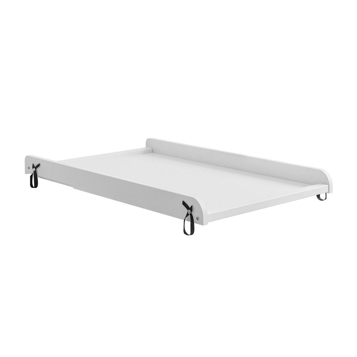 BABUSHKA Kommode mit Schubladen, mit Wickeltisch, Weiß - Weiß, Holzwerkstoff (84/91/50cm)