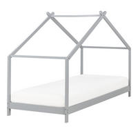 KINDER-HAUSBETT Grau 90-200 cm Orlu - Grau, Holz (90/200cm) - Beliani