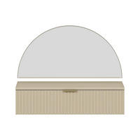 SCHMINKTISCH - 80 cm x 35 cm - Holz, Platte - Beige FRALYN - Beige, Holz (80/60/35cm) - Vente-Unique