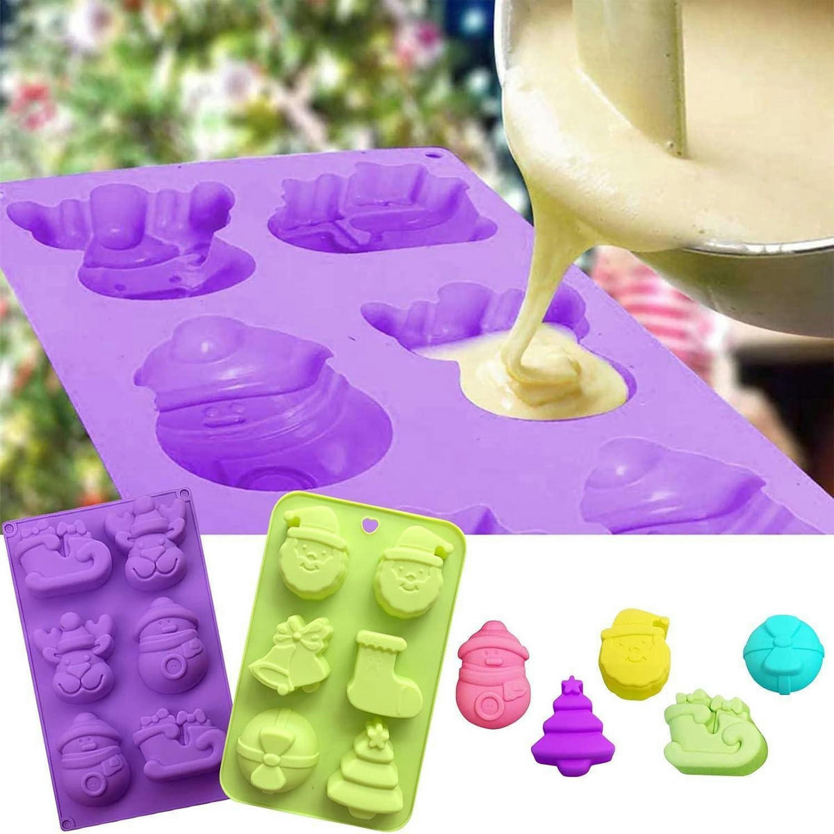 SILIKONFORM Weihnachten 2-teiliges Set - Multicolor, Kunststoff