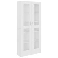 VITRINENSCHRANK Weiss 82,5/30,5/185 Cm Holzwerkstoff - Weiß, Holzwerkstoff (30.5/185/82.5cm) - vidaXL