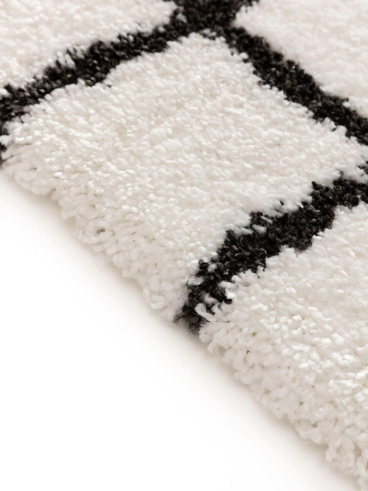 HOCHFLORTEPPICH Louise Schwarz/Weiß 140x200 cm - Schwarz, Textil (140/200cm) - benuta Pop