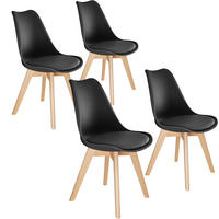 ESSZIMMERSTUHL 4er Set Friederike 49 x 56 x 82,5 cm schwarz - Schwarz, Textil (49/82.5/56cm) - tectake