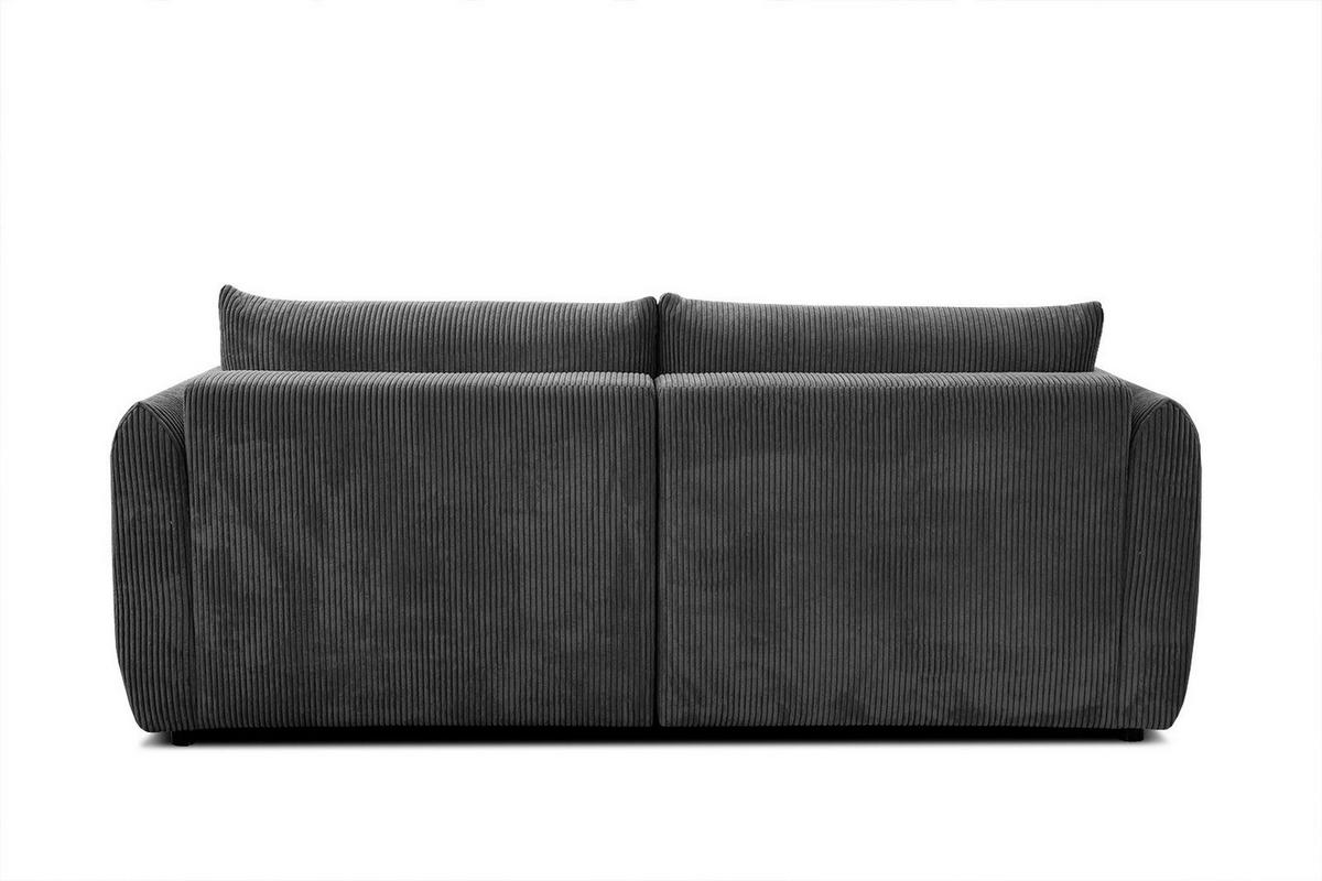 ECKSOFA TAUER 3-Sitzer, dunkelgrau - Dunkelgrau/Schwarz, Holzwerkstoff/Kunststoff (206/173cm) - Courtois Laville