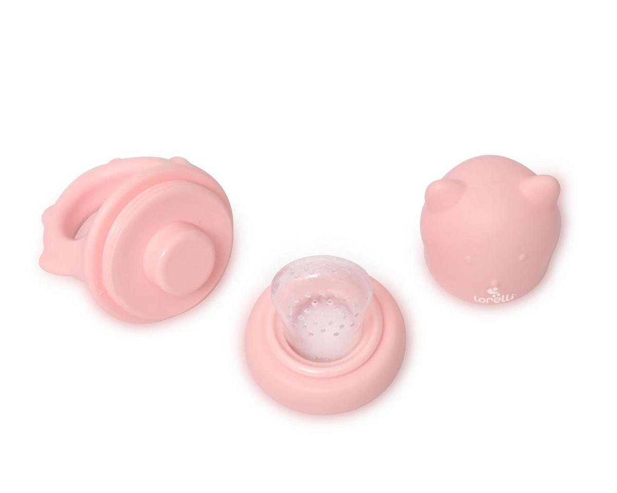 BEISSRING Fruchtsauger 2 in 1 rosa Beikostsauger, Fütterhilfe, Schutzkappe - Rosa, Kunststoff (5/10cm) - Lorelli