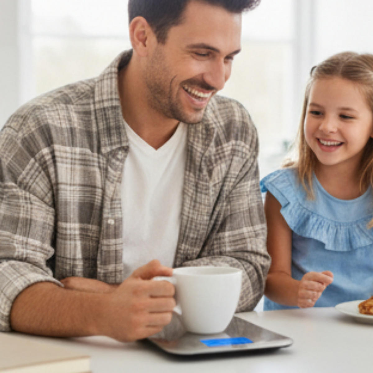 KÜCHENWAAGE KW7006 Digital Edelstahl mit LED Anzeige - Silberfarben, Metall - Mia