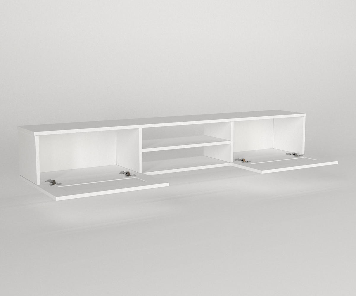 TV-LOWBOARD Hängend Piuma Weiß - Weiß, Holzwerkstoff (180/29.1/29.6cm) - moebel17
