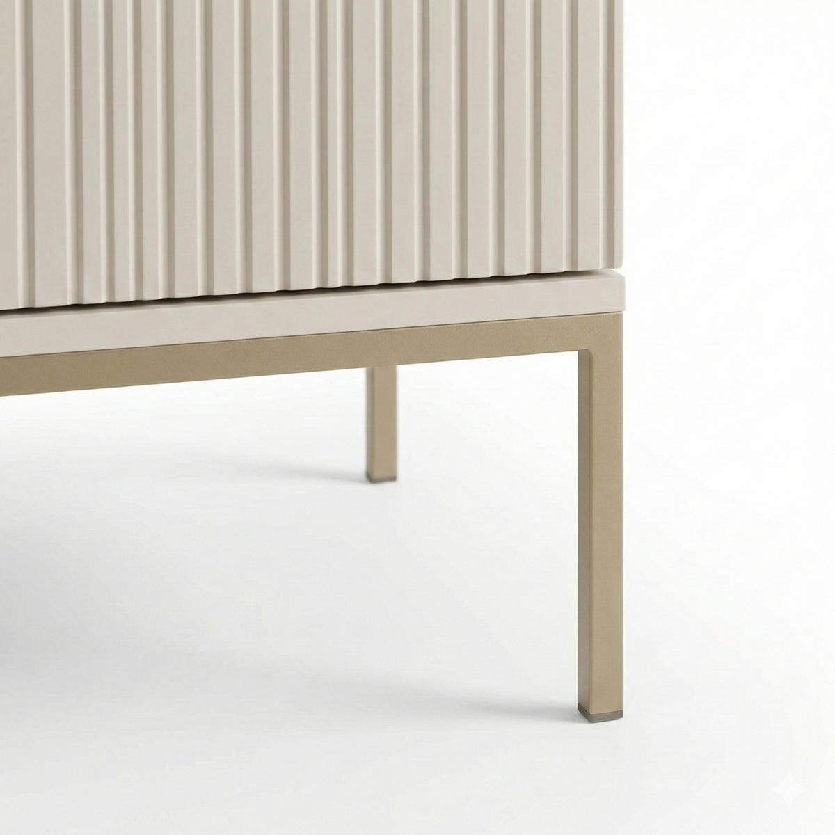 LOWBOARD Laval RTV154 – Kaschmir - Kaschmir/Eiche Artisan, Glas/Holzwerkstoff (154/56/39cm) - Komodee