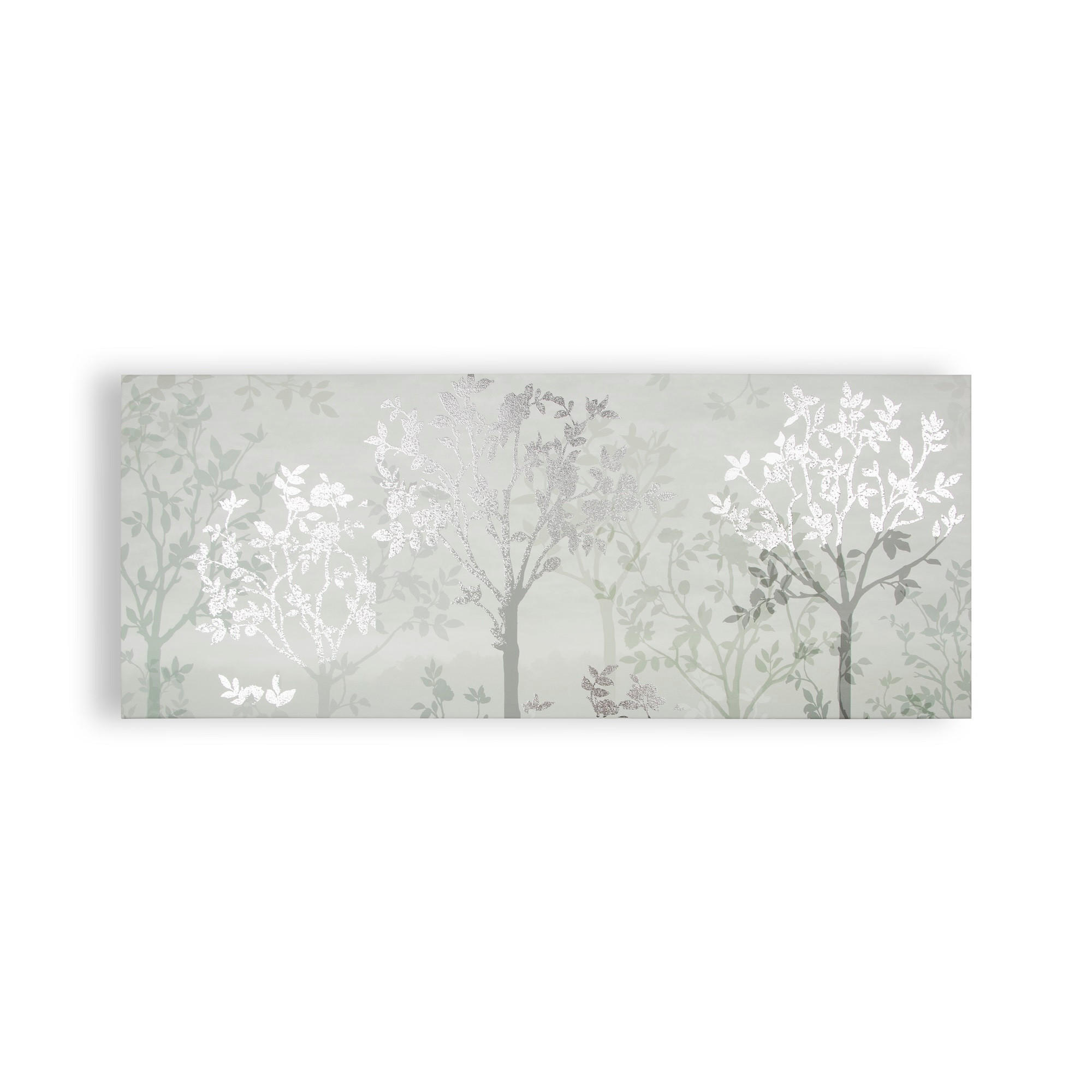 LEINWANDBILD Neblige Waldlandschaft - 40x100cm - Grau, Holzwerkstoff (100/3cm) - Graham & Brown