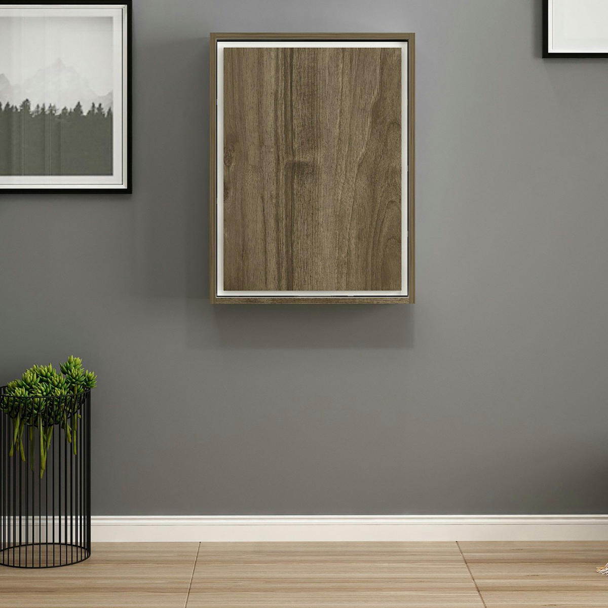 WANDKLAPPTISCH Greve - Walnussfarben/Weiß, Holzwerkstoff (77/75/58cm) - [en.casa]