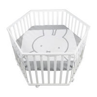 LAUFGITTER 6-eckig, Miffy - Weiß, Holzwerkstoff (118.5/72.5/103.5cm) - Roba