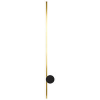 LED-WANDLAMPE Gold/Schwarz Ingenio - Goldfarben/Schwarz, Metall (8/90/8cm) - Beliani