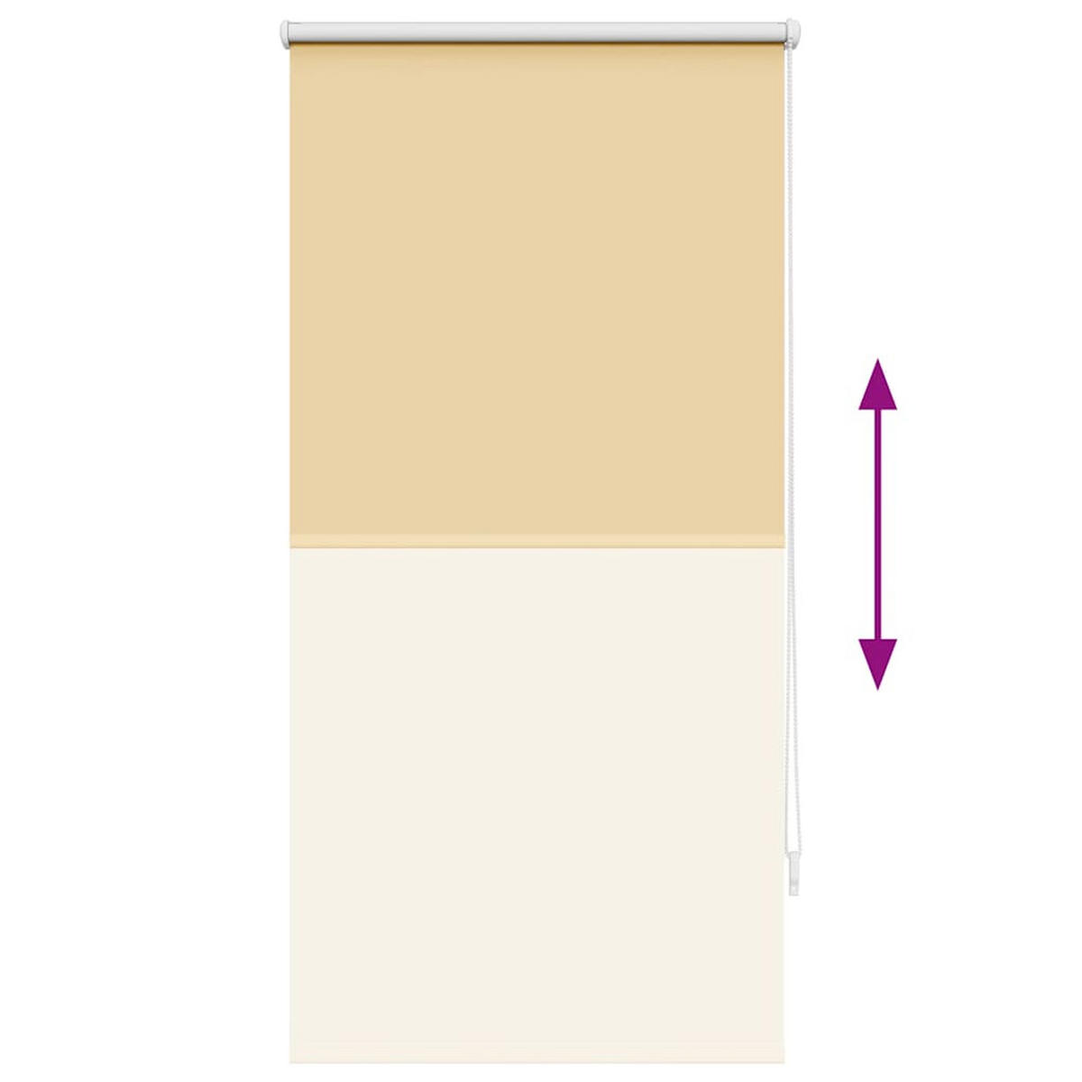 VERDUNKELUNGSROLLO 64,4/120 cm Stoffbreite 60 cm aus Polyester Beige - Beige, Textil (60/120cm) - vidaXL