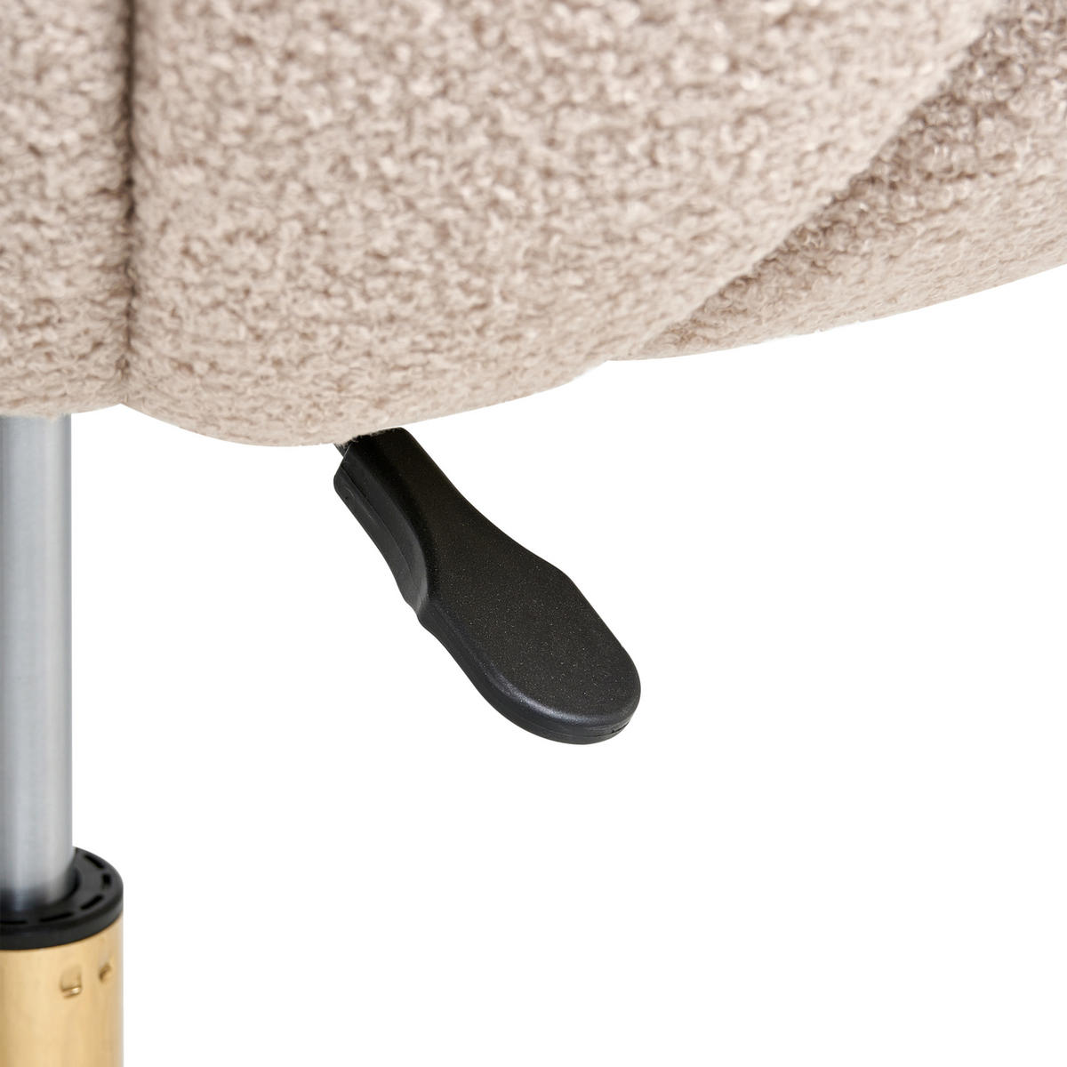 SCHREIBTISCHSTUHL Bouclé Beige Annabelle - Beige, Textil (66/95/39cm) - Beliani