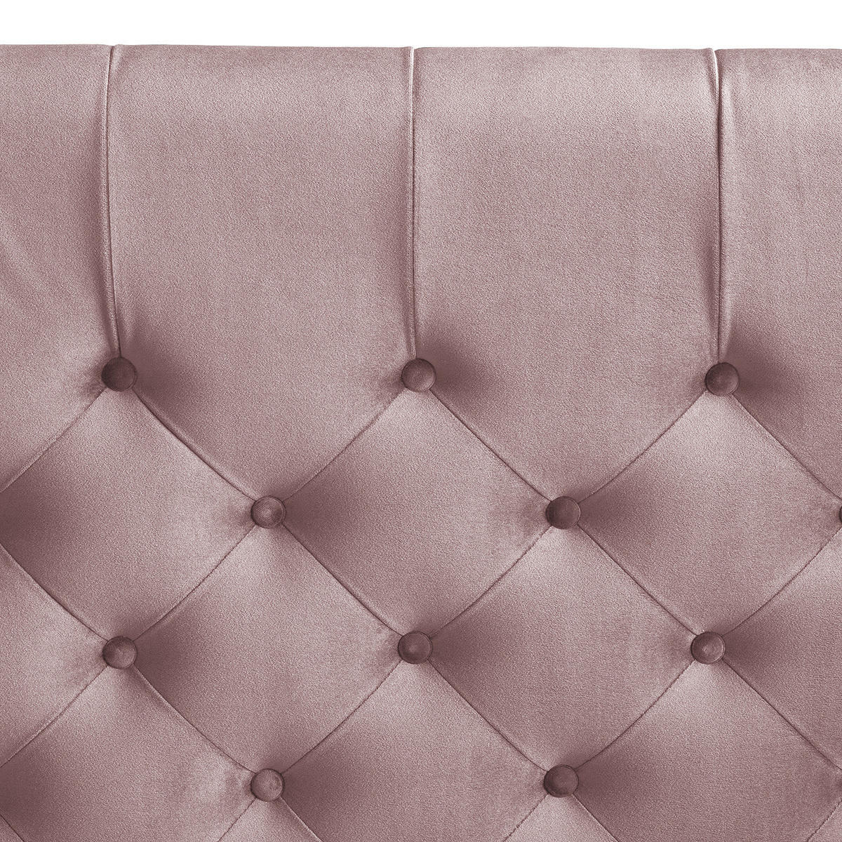 POLSTERBETT - Samt - Mauve, Textil (140/200cm) - home24