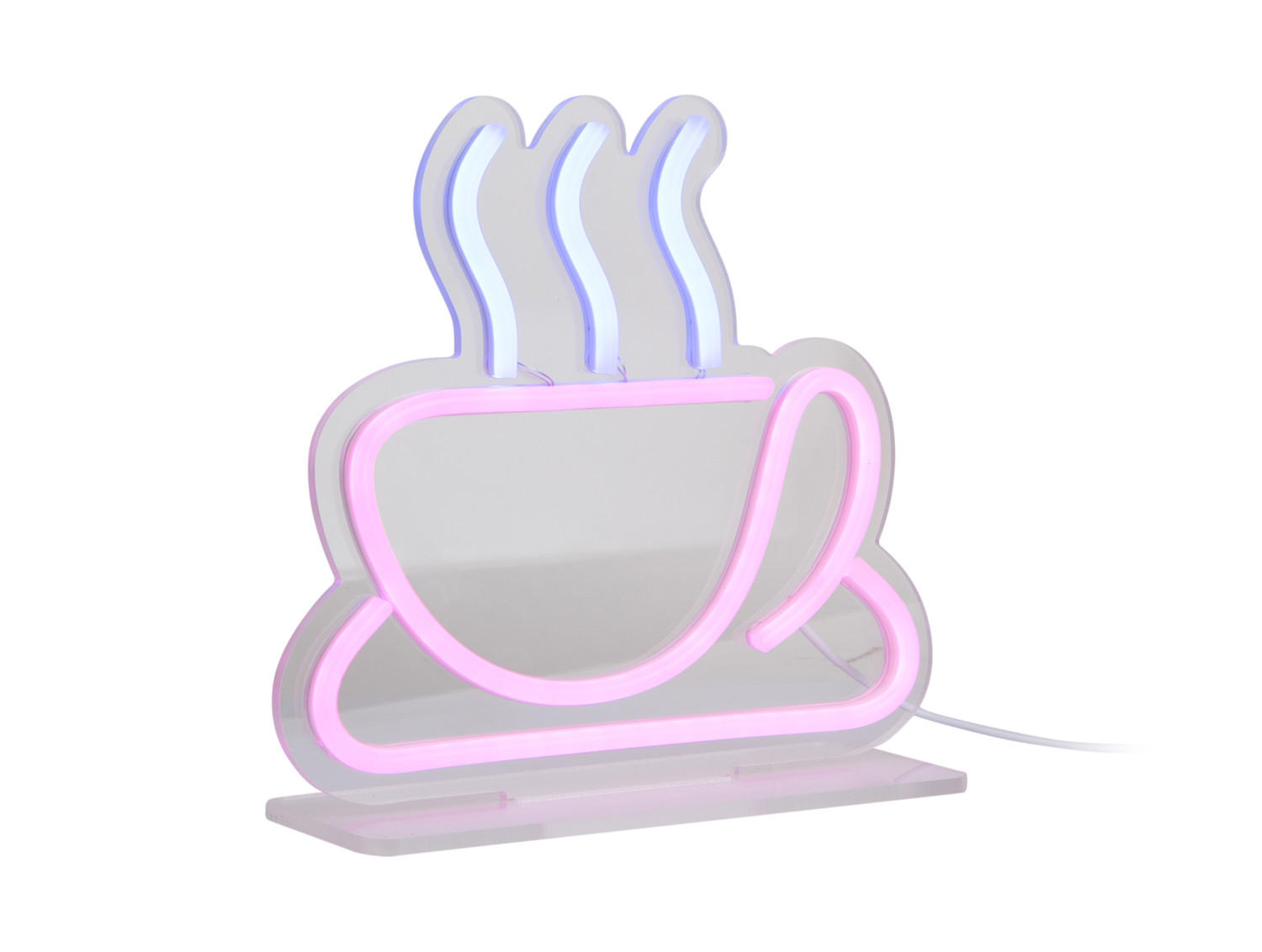 NEON Light Coffee 2/22/21 cm - Pink, Kunststoff (2/22/21cm) - Leitmotiv