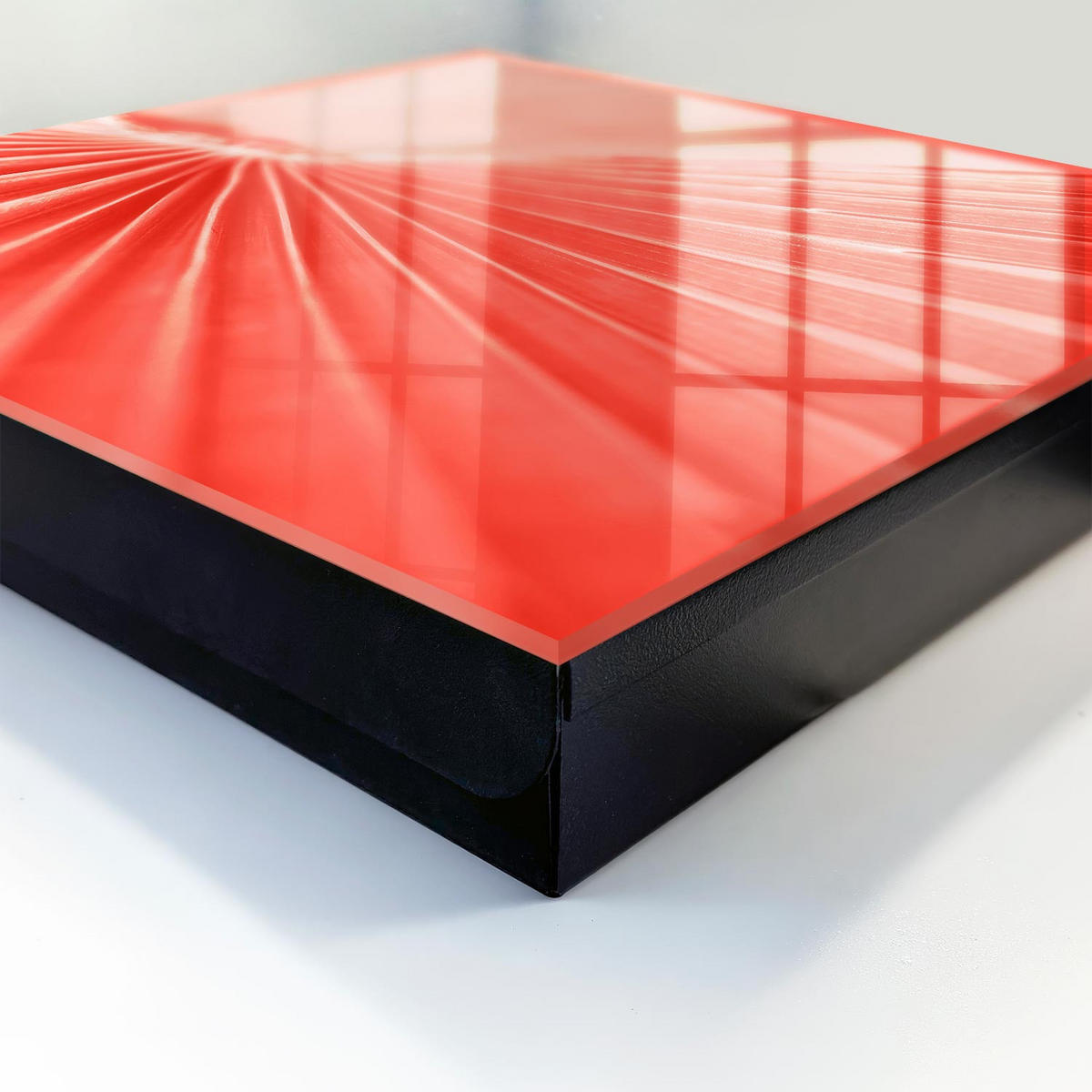 SCHLÜSSELBOX Schwarz 30x30 cm- Türöffnung nach rechts - Die Energie der Farbe - Rot, Metall (30/30/5cm) - TULUP