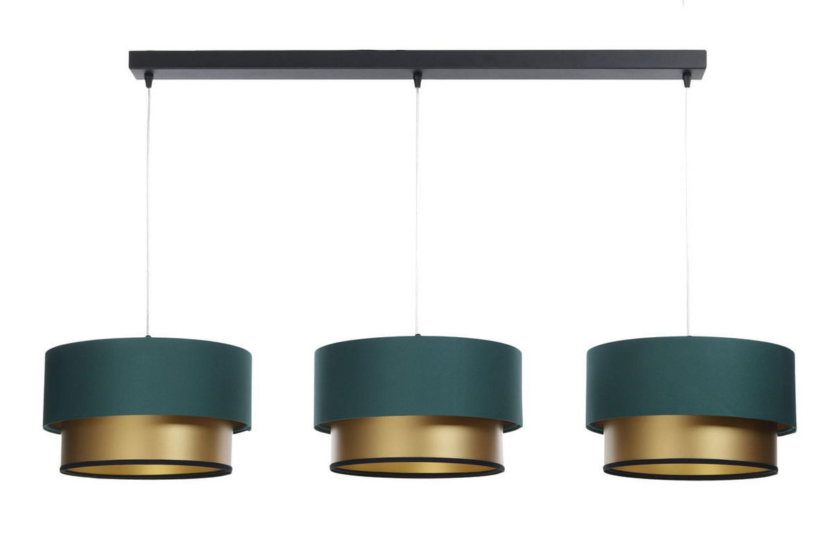 HÄNGELEUCHTE Grün 30/88 cm - Goldfarben, Kunststoff (30/2.6/88cm) - ONZENO