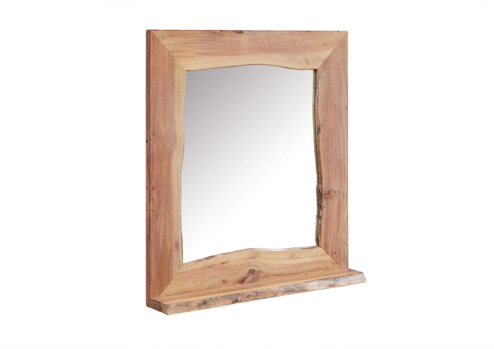BADSPIEGEL Akazie 70x12x78 natur lackiert PURE ACACIA #613 - Braun, Holz (70/78/12cm) - Massivmoebel24