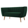 SOFA Pas 2 - Smaragdgrün/Naturfarben, Holz/Textil (142/75/74cm) - MIRJAN24