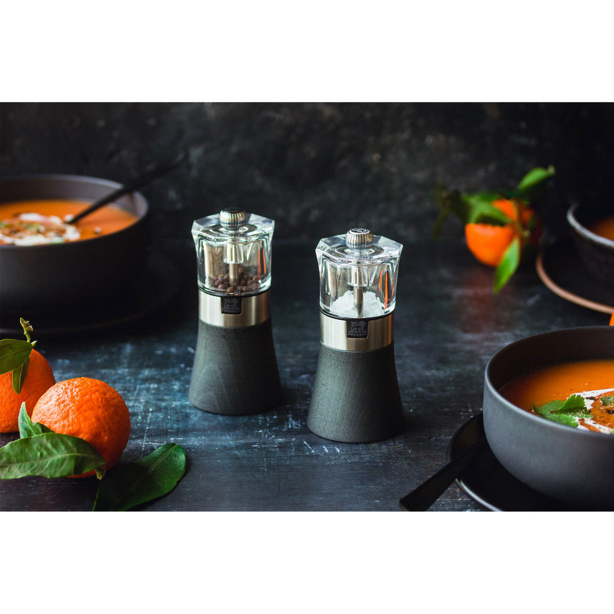 PFEFFERMÜHLE Oslo 12cm Buchenholz Graphit Stahlmahlwerk - Grau, Kunststoff (5.9/12/5.9cm) - PEUGEOT