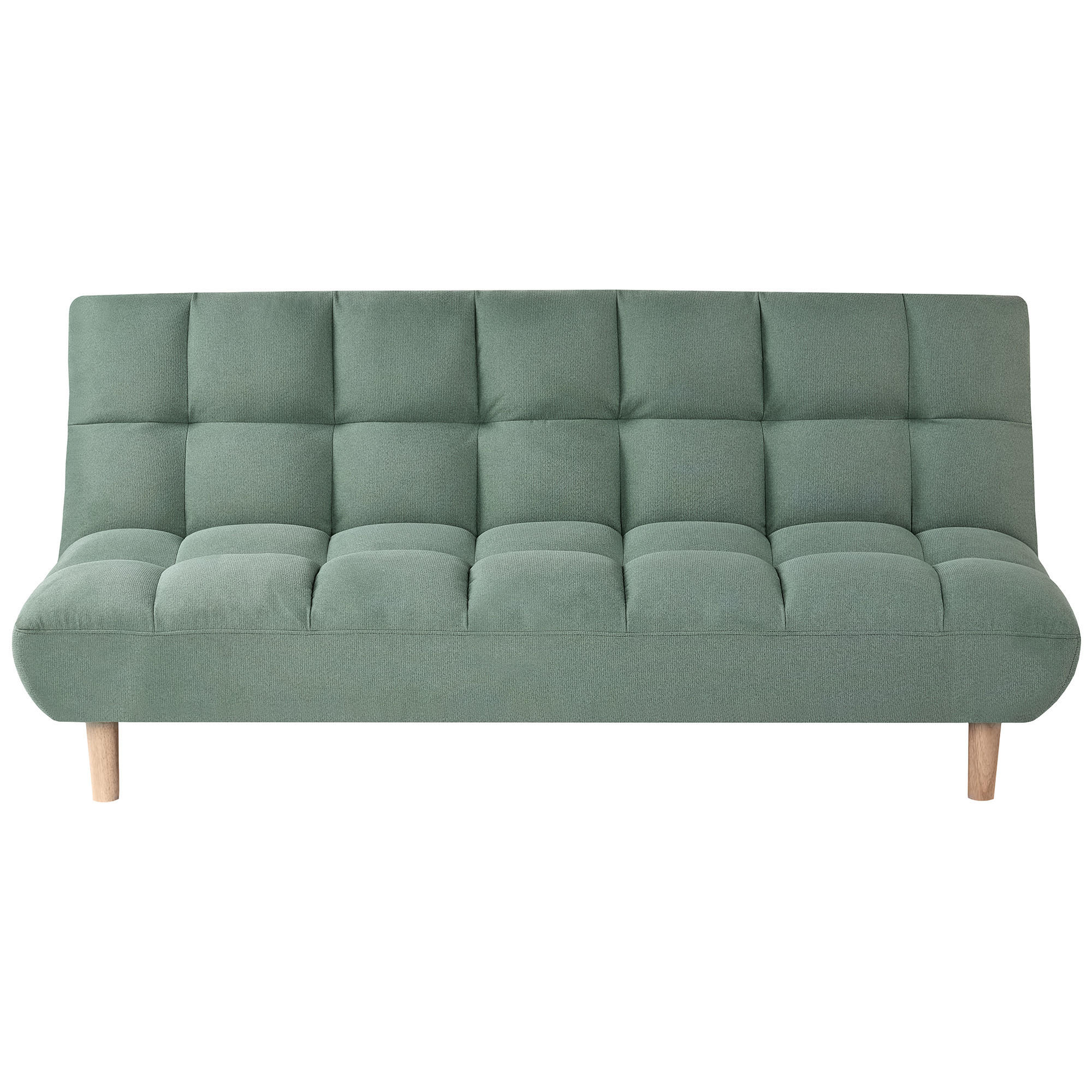 Beliani Schlafsofa Hellgrün 190x83x90 cm